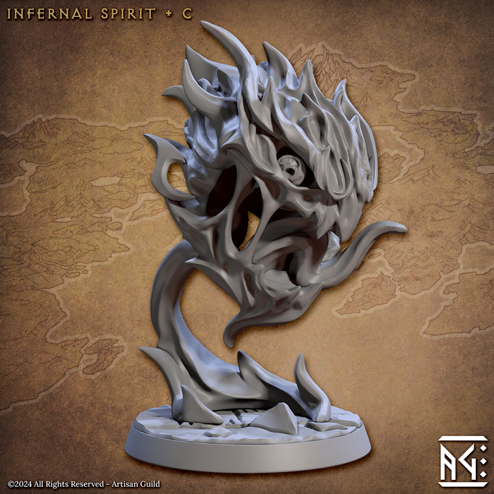 Infernal Spirit C | Temple of Ifrit | Fantasy D&D Miniature | Artisan Guild