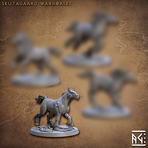 Skutagaard Wild Horse C | Skutagaard Northmen Saga | Fantasy D&D Miniature | Artisan Guild