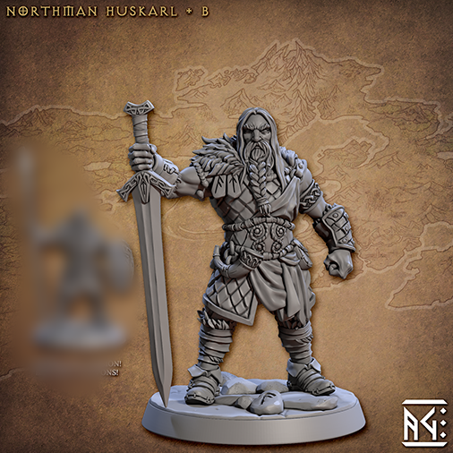 Norseman Huskarl B | Skutagaard Northmen Saga | Fantasy D&D Miniature | Artisan Guild
