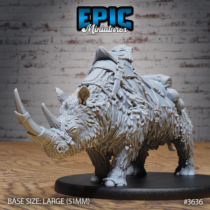 Wolly Rhino Mount | Ice Age Madness | Fantasy Miniature | Epic Miniatures