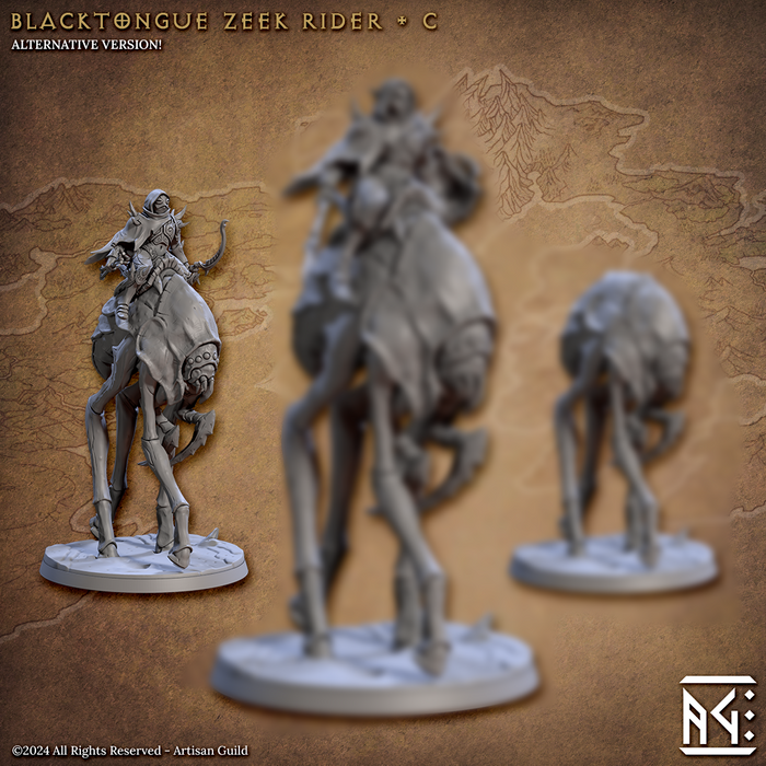 Zeek Rider C (Alt) | Blacktongue Assassins | Fantasy D&D Miniature | Artisan Guild