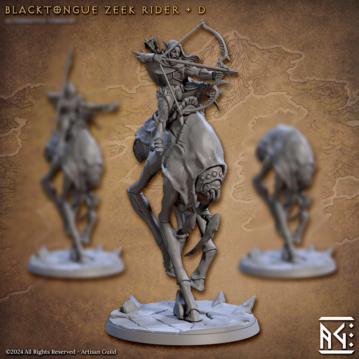 Zeek Rider D | Blacktongue Assassins | Fantasy D&D Miniature | Artisan Guild