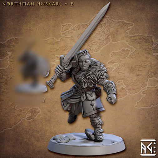 Norseman Huskarl E | Skutagaard Northmen Saga | Fantasy D&D Miniature | Artisan Guild