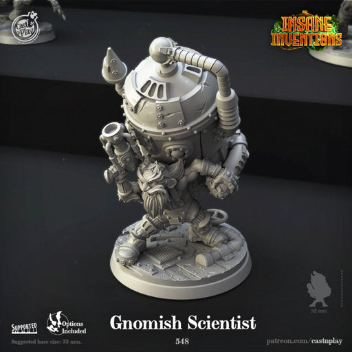 Gnomish Scientist | Insane Inventions | Fantasy Miniature | Cast n Play TabletopXtra