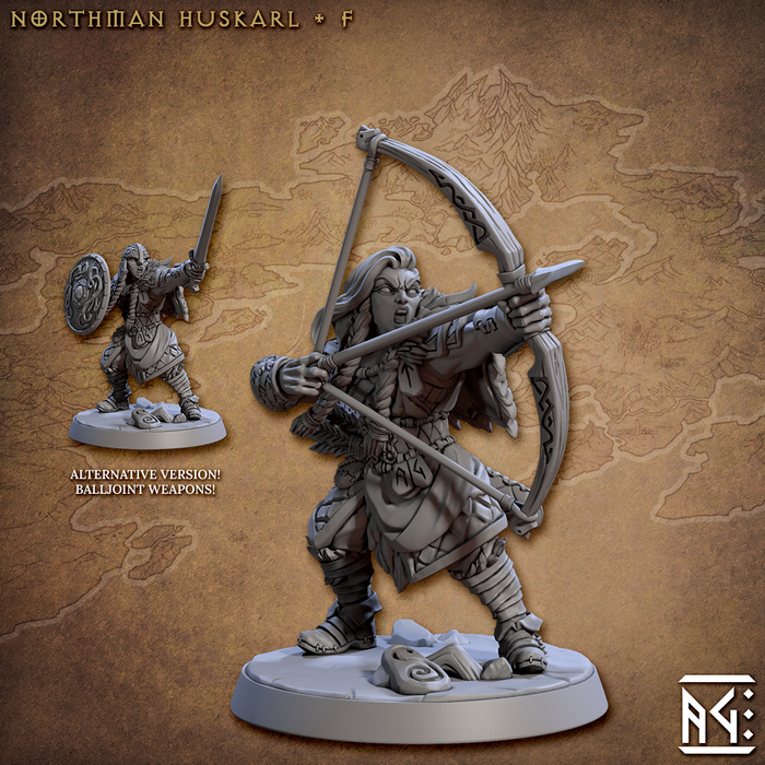 Norseman Huskarl F (Alt) | Skutagaard Northmen Saga | Fantasy D&D Miniature | Artisan Guild