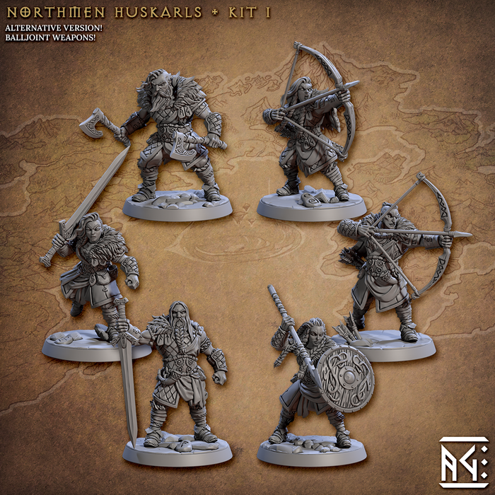 Norseman Huskarl Miniatures | Skutagaard Northmen Saga | Fantasy D&D Miniature | Artisan Guild