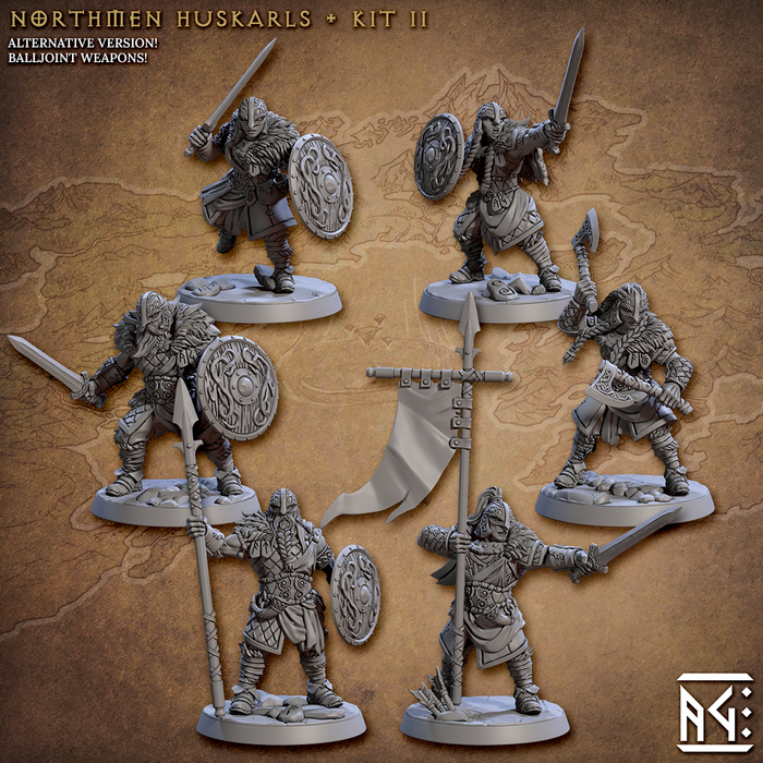 Norseman Huskarl (Alt) Miniatures | Skutagaard Northmen Saga | Fantasy D&D Miniature | Artisan Guild