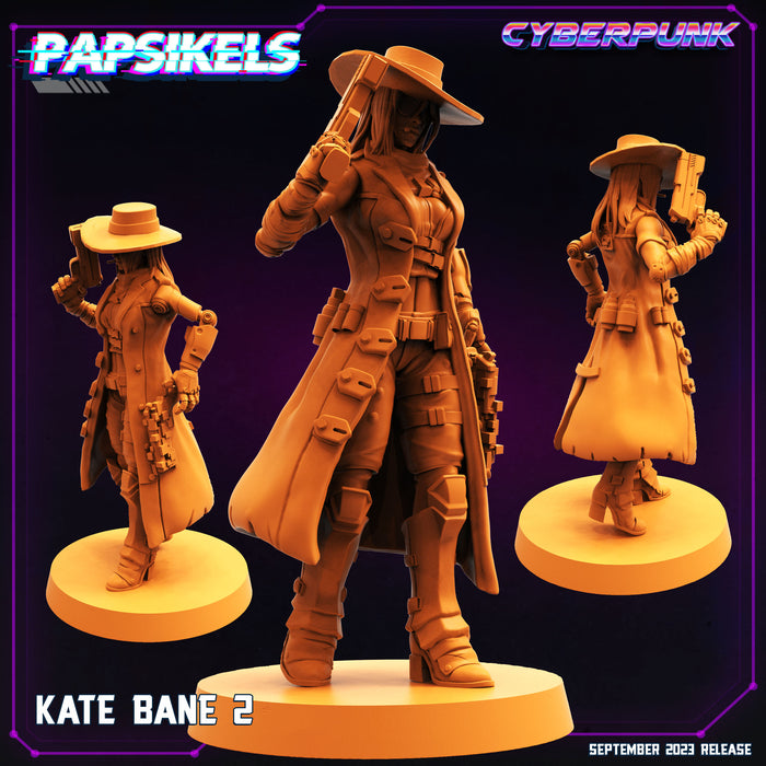 Kate Bane 2 | Cyberpunk | Sci-Fi Miniature | Papsikels