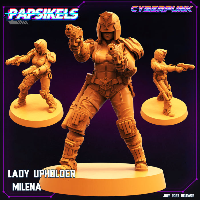 Lady Upholder Milena | Cyberpunk | Sci-Fi Miniature | Papsikels