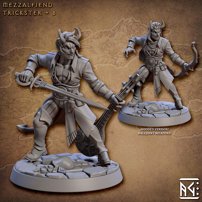 Mezzalfiend Tricksters (Hooded) | City of Intrigues | Fantasy D&D Miniature | Artisan Guild TabletopXtra