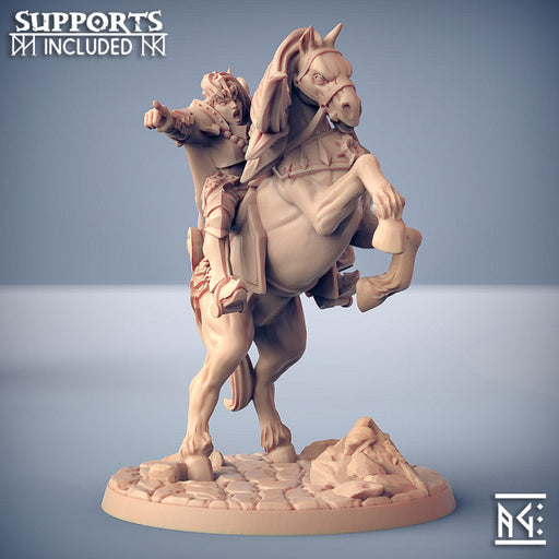 Morgana on Warhorse | Human Fighters Guild | Fantasy D&D Miniature | Artisan Guild TabletopXtra