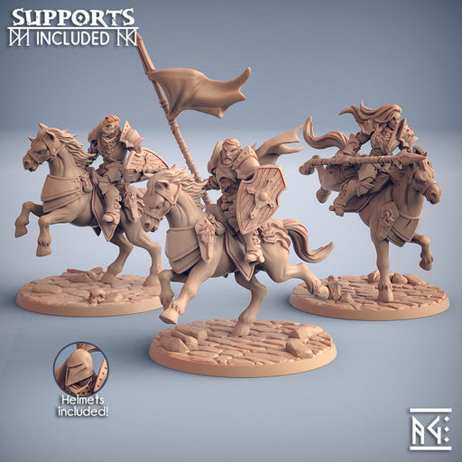 Mounted Fighter Miniatures | Human Fighters Guild | Fantasy D&D Miniature | Artisan Guild TabletopXtra