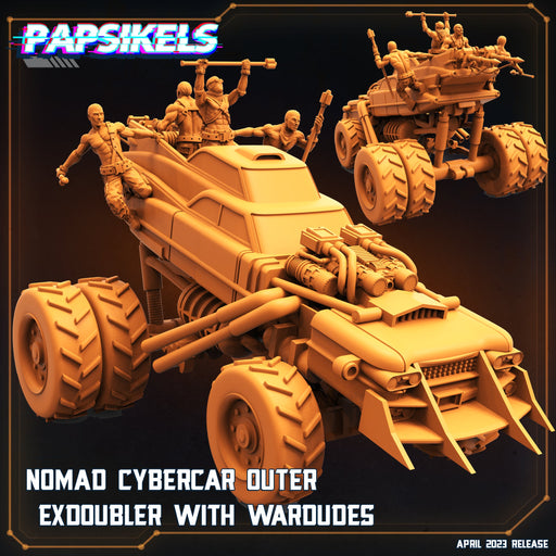Nomad Cybercar Outer Exdoubler w/ War Dudes | War Dudes | Sci-Fi Miniature | Papsikels TabletopXtra