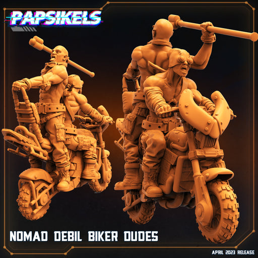 Nomad Debil Biker Dudes | War Dudes | Sci-Fi Miniature | Papsikels TabletopXtra