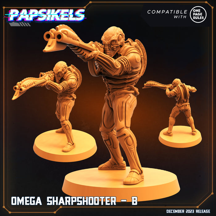 Omega Sharpshooter B | Omega Army | Sci-Fi Miniature | Papsikels