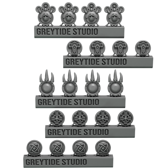Space Warrior Decoration Pack | Primal Hounds | Grey Tide Studio | Sci-Fi Grimdark Custom Bitz Wargaming Miniatures 28mm 32mm