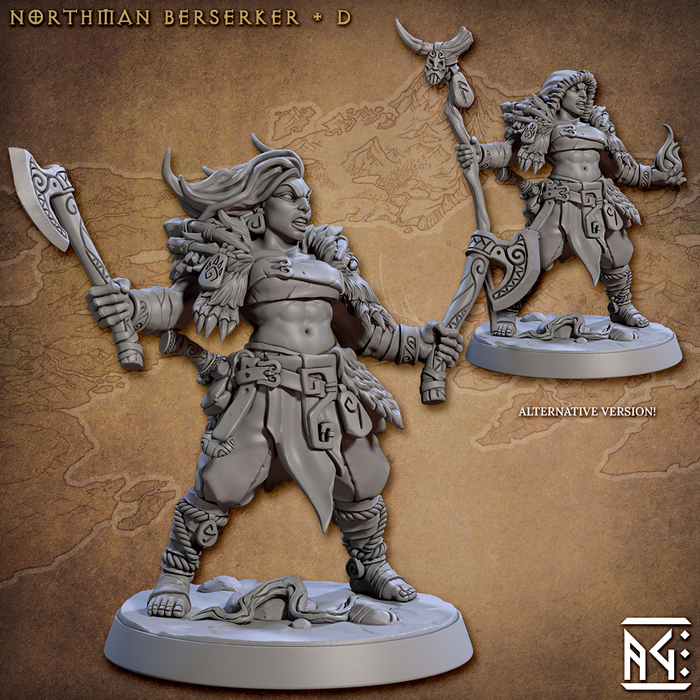 Northmen Berserker E (Alt) | Skutagaard Northmen Saga II | Fantasy D&D Miniature | Artisan Guild