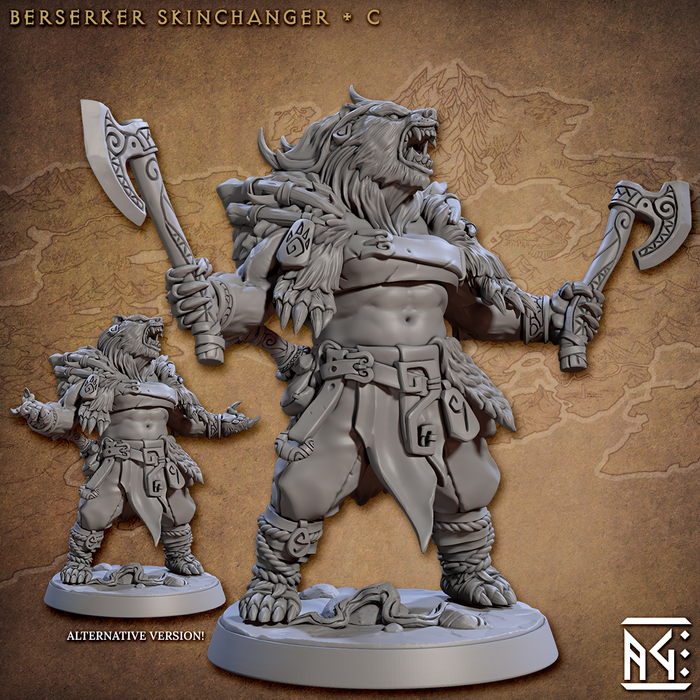 Berserker Skinchanger C | Skutagaard Northmen Saga II | Fantasy D&D Miniature | Artisan Guild