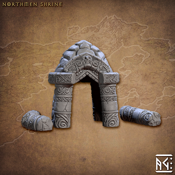 Norseman Shrine | Skutagaard Northmen Saga | Fantasy D&D Miniature | Artisan Guild
