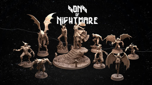 Sons of Nightmare Miniatures (Full Set) | Fantasy Miniature | Clay Cyanide TabletopXtra