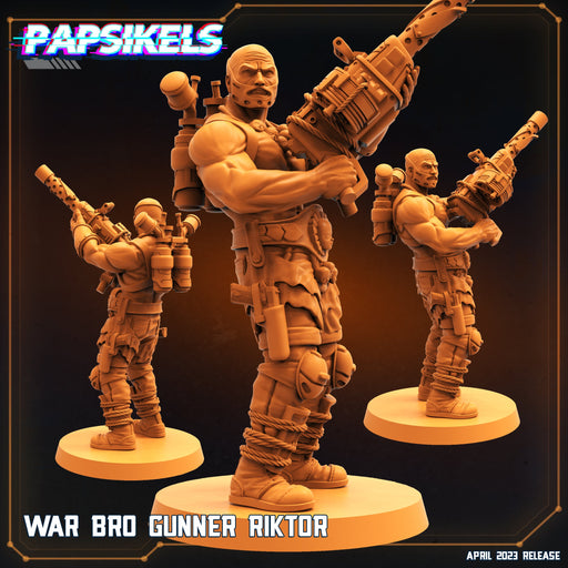 War Bro Gunner Riktor | War Dudes | Sci-Fi Miniature | Papsikels TabletopXtra