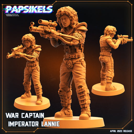 War Captain Imperator Lannie | War Dudes | Sci-Fi Miniature | Papsikels TabletopXtra