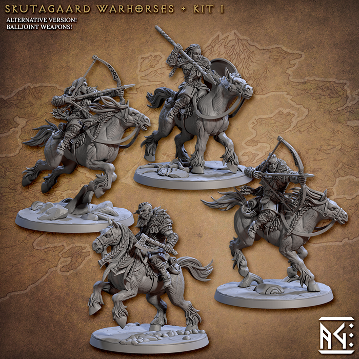 Skutagaard Warhorse Miniatures | Skutagaard Northmen Saga | Fantasy D&D Miniature | Artisan Guild