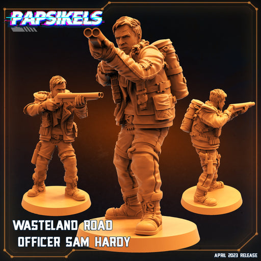 Wasteland Road Officer Sam Hardy | War Dudes | Sci-Fi Miniature | Papsikels TabletopXtra