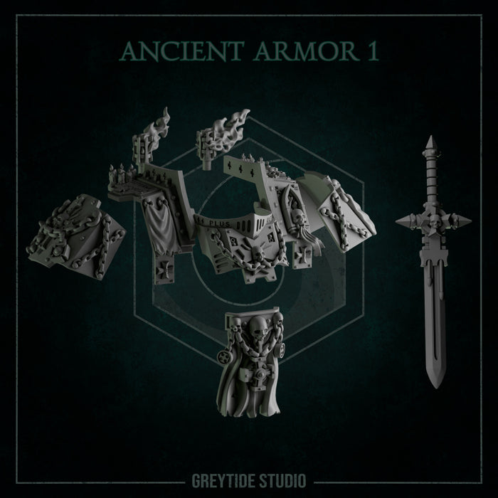 Ancient Armour Upgrade Kit 1 | Eternal Pilgrims | Grey Tide Studio | Sci-Fi Grimdark Custom Bitz Wargaming Miniatures 28mm 32mm