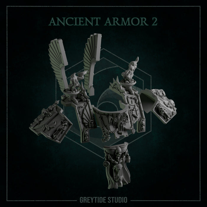 Ancient Armour Upgrade Kit 2 | Eternal Pilgrims | Grey Tide Studio | Sci-Fi Grimdark Custom Bitz Wargaming Miniatures 28mm 32mm
