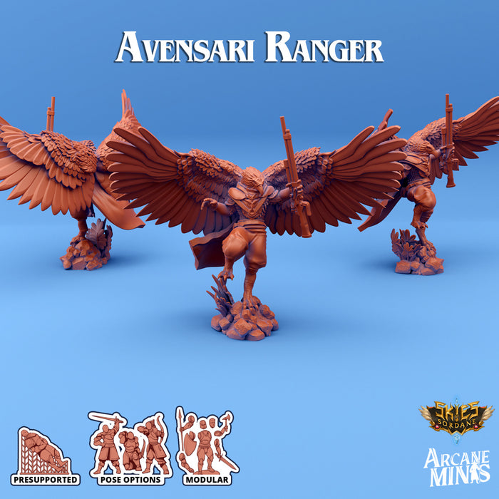 Avensari Ranger D | Skies of Sordane | Fantasy Miniature | Arcane Minis
