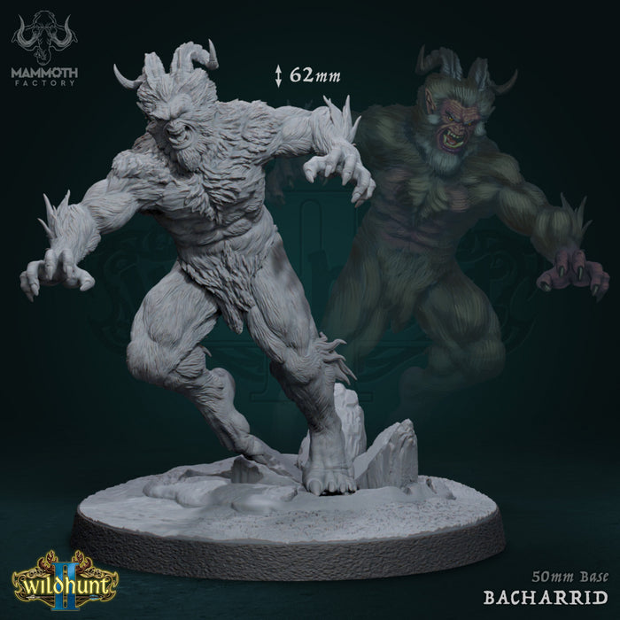 Bacharrid Beastman | Wild Hunt II | Fantasy Tabletop Miniature | Mammoth Factory