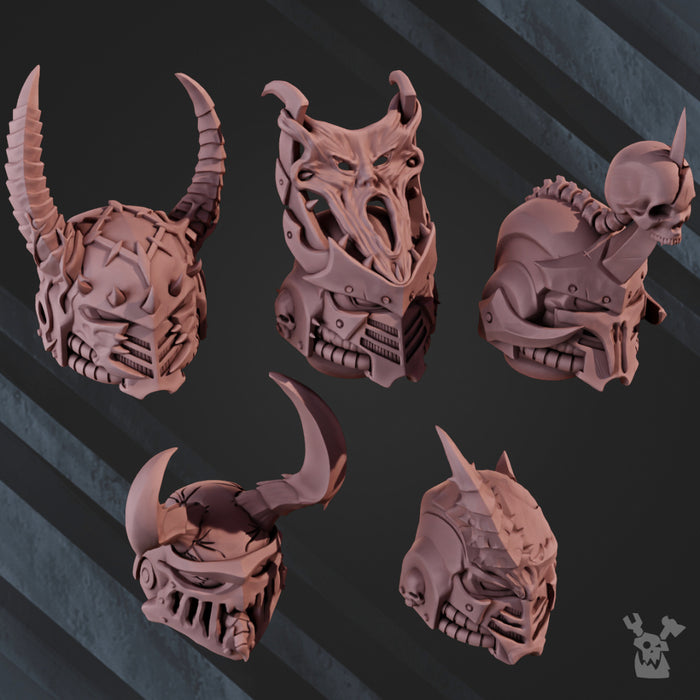 5x Predator Helmets | DakkaDakka | Sci-Fi Grimdark Custom Bitz Wargaming Miniatures 28mm 32mm