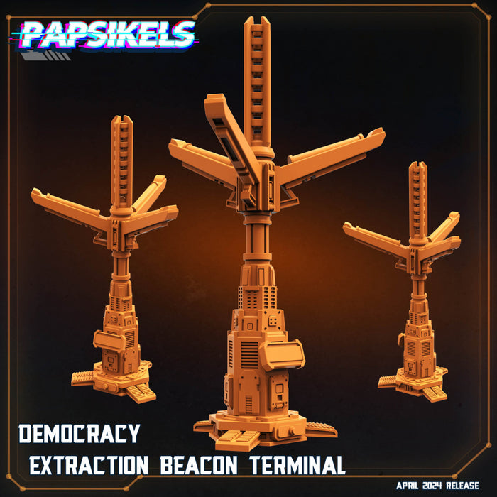 Democracy Extraction Beacon Terminal | Democracy Troopers | Sci-Fi Miniature | Papsikels