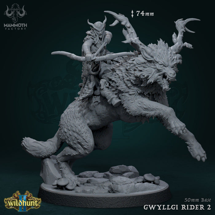 Gwyllgi Wolf Rider B | Wild Hunt II | Fantasy Tabletop Miniature | Mammoth Factory