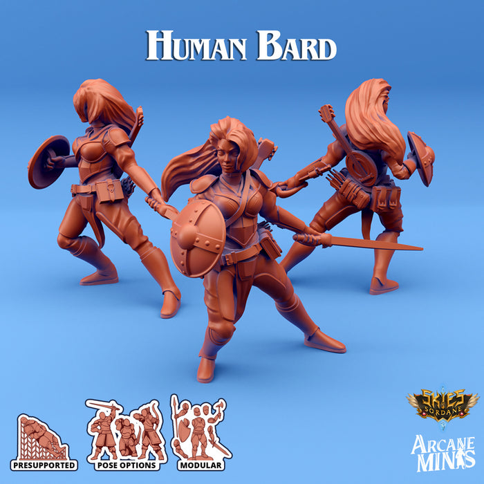 Human Bard C | Skies of Sordane | Fantasy Miniature | Arcane Minis