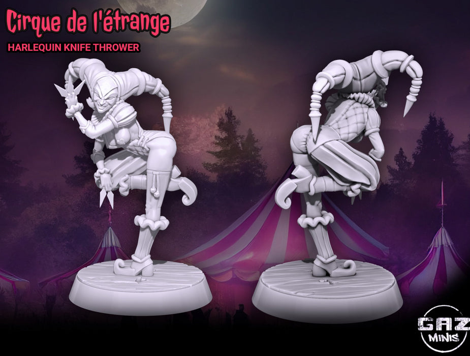 Harlequin Knife Thrower | Cirque De Letrange | Fantasy Miniature | Gaz Minis