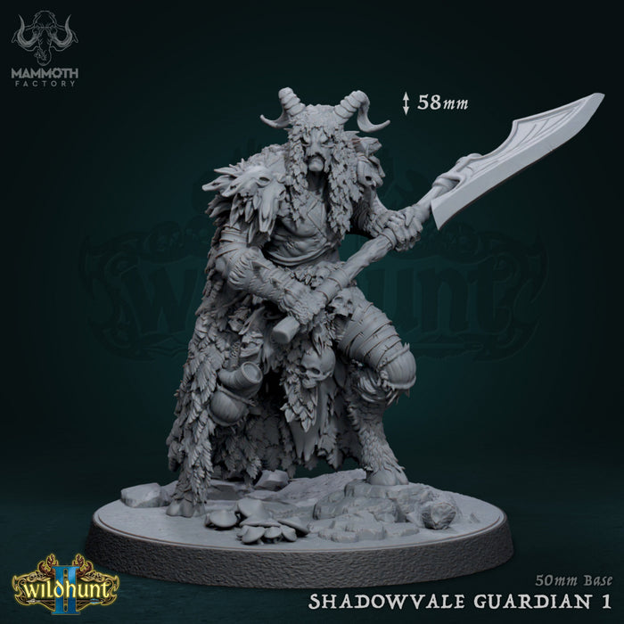 Shadowvale Guardian Satyr A | Wild Hunt II | Fantasy Tabletop Miniature | Mammoth Factory