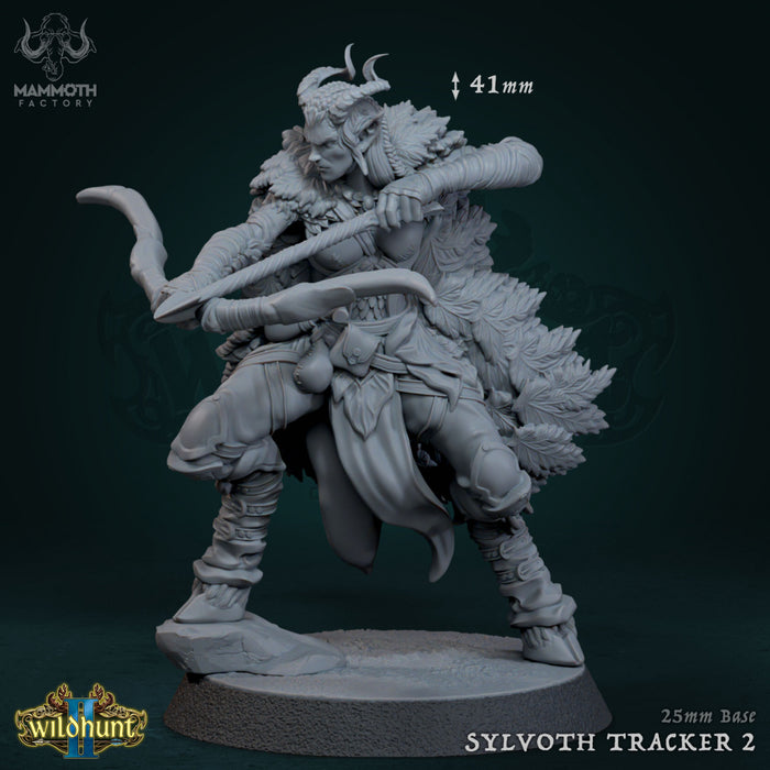 Sylvoth Satyr Tracker B | Wild Hunt II | Fantasy Tabletop Miniature | Mammoth Factory