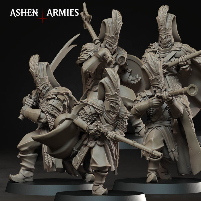 Gilded Dominion Janissaries 3D printed Trench Crusade miniatures by Bite the Bullet x Ashen Armies