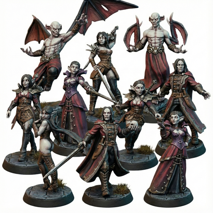 Vampire Court Miniatures by Galaad Miniatures – gothic noble undead 32mm resin figures for D&D and fantasy wargaming