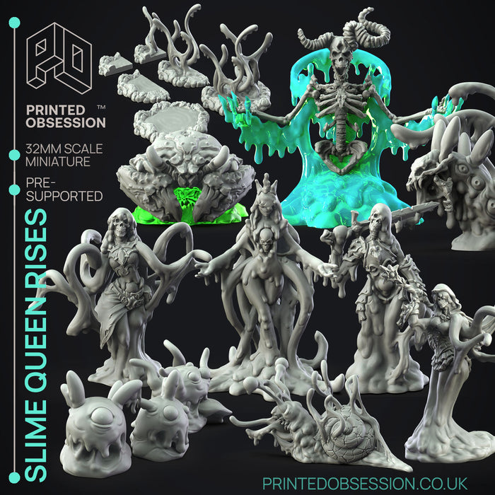 Printed Obsession Slime Queen Rises miniatures set