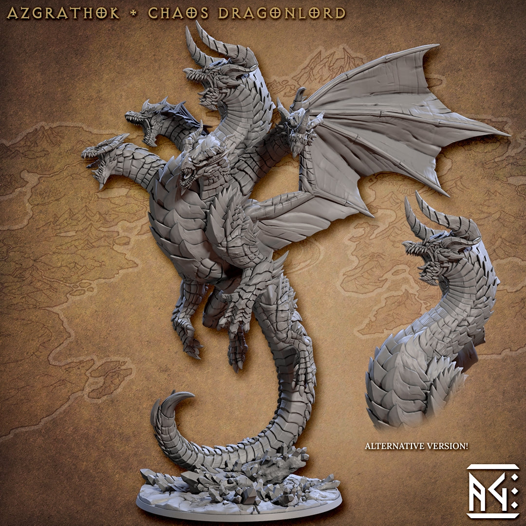 Azgrathok Chaos Dragonlord miniature by Artisan Guild — 28/32mm resin dragon for D&D