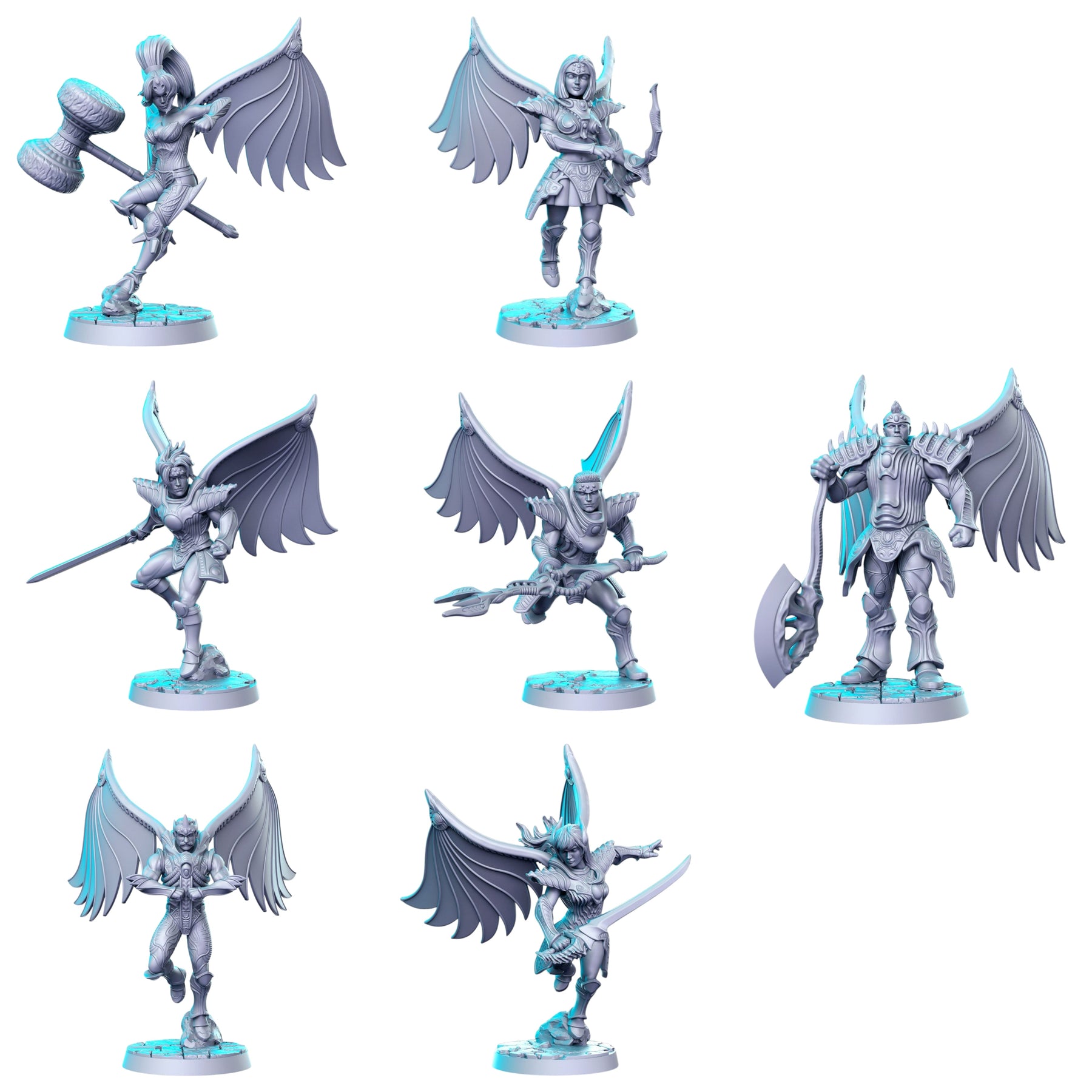 RN Estudio Dragoon resin miniatures set, the seven-hero party from The Legend of Dragoon