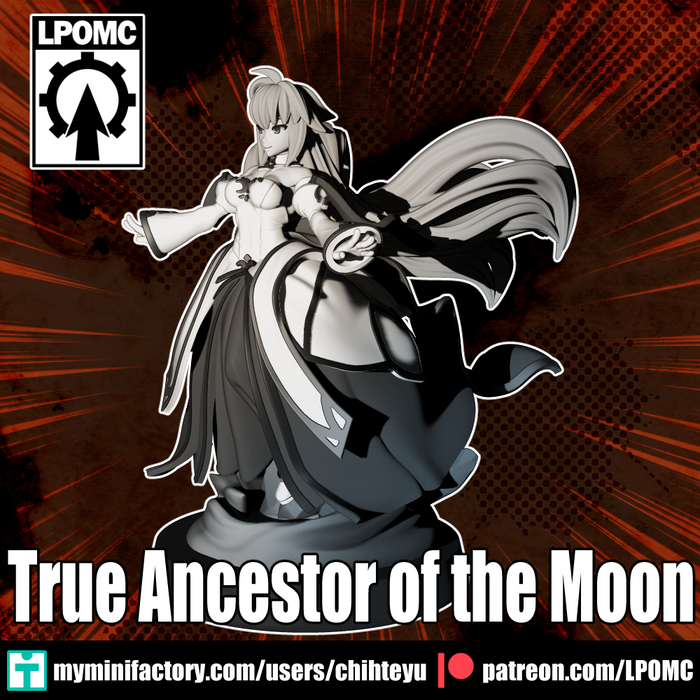 LPOMC True Ancestor of the Moon — anime-inspired fantasy character miniature available at TabletopXtra UK