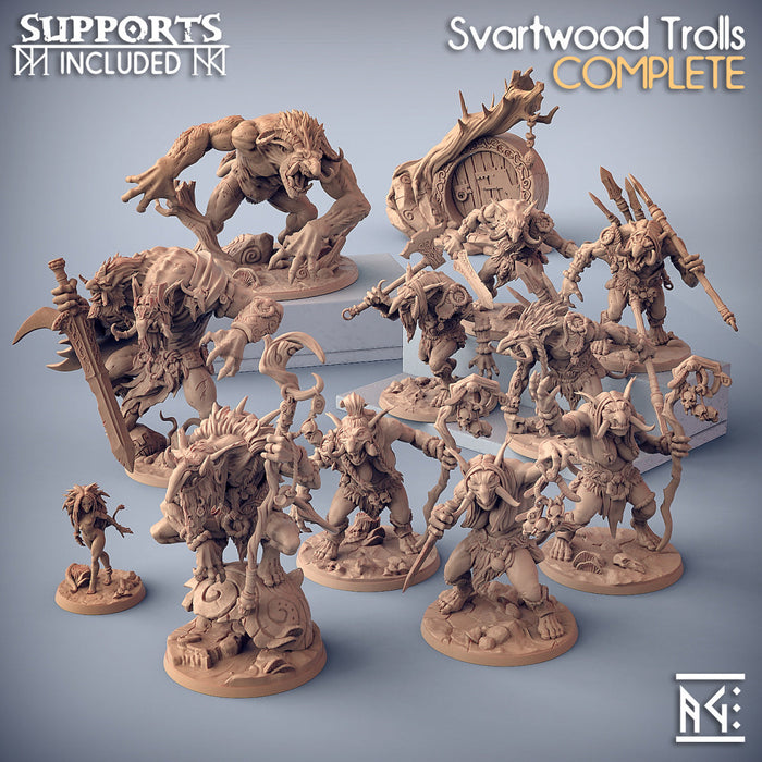 Fantasy troll miniatures: Artisan Guild Svartwood Trolls Full Set | TabletopXtra