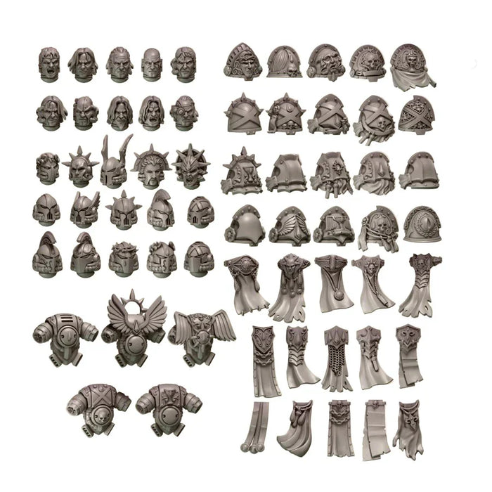 Grey Tide Studio Crimson Lords resin conversion bits, 28mm sci-fi upgrade packs for Warhammer proxy armies