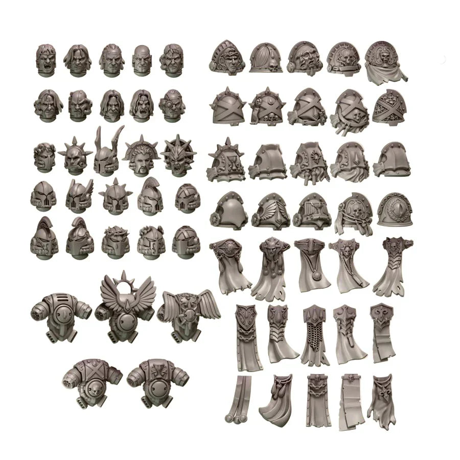 Grey Tide Studio Crimson Lords resin conversion bits, 28mm sci-fi upgrade packs for Warhammer proxy armies