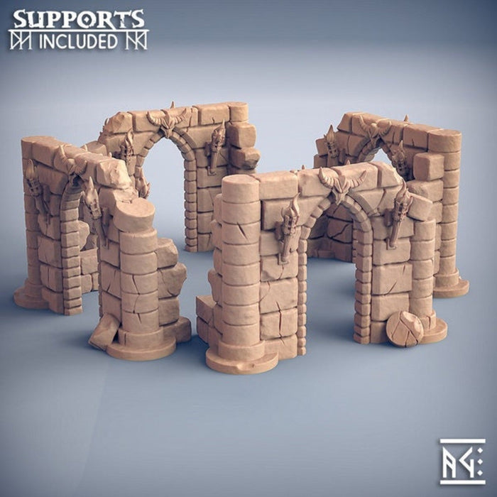 3D printed terrain UK: Artisan Guild Ruins Scenery, modular fantasy ruins for D&D and wargaming