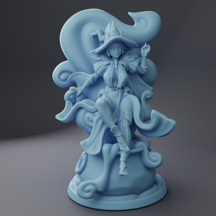 Witch Queen in Throne (75mm) | Fantasy Queens | Fantasy Miniature | Twin Goddess Miniatures